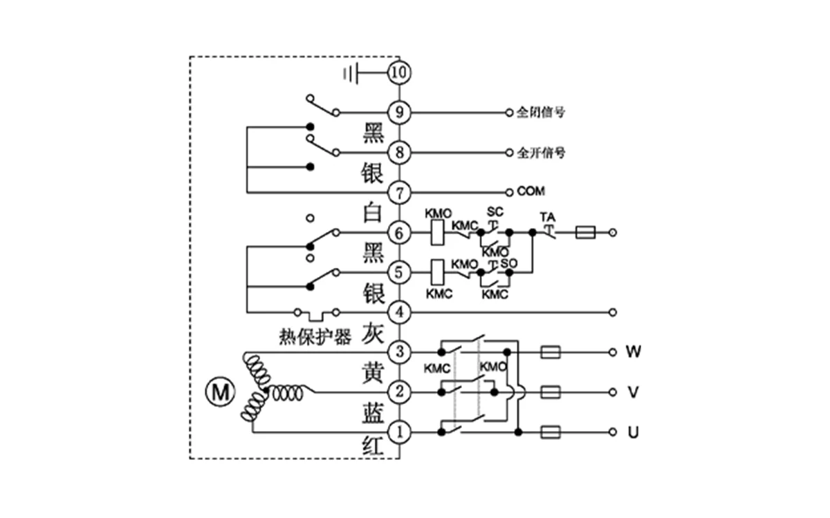 AC380V相交流无源触点型(A型)线路图.webp